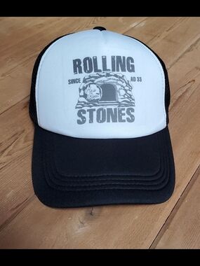 Rolling Stones Black & White Trucker Hat